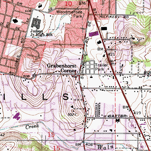 Topographic Map of Grabenhorst Corner, OR