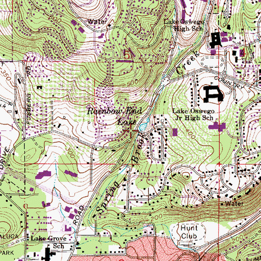 Topographic Map of Rainbow End Lake, OR