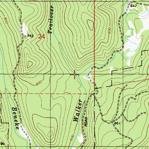 Topographic Map of Trailover Creek, OR