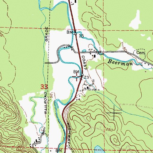 Topographic Map of Williamson Creek, OR