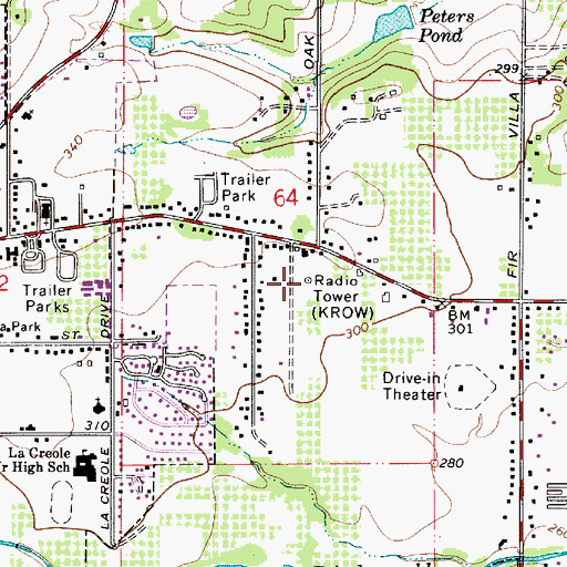 Topographic Map of KWIP-AM, OR