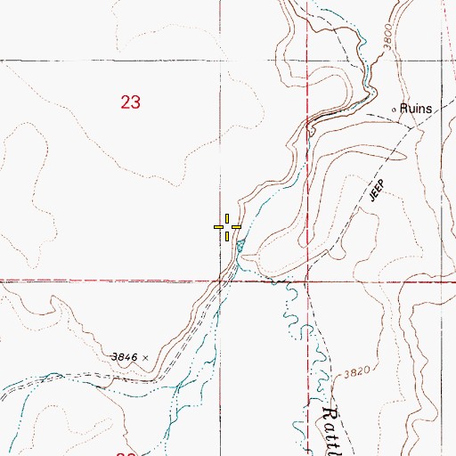 Topographic Map of Ruby Dam, OR