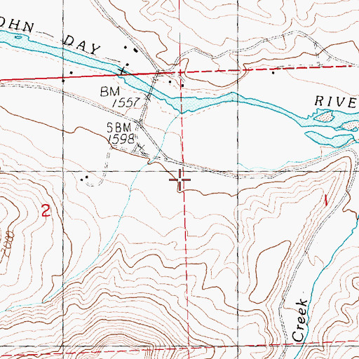 Topographic Map of Collins Landing Strip, OR