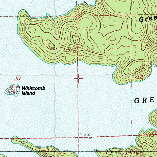 Topographic Map of Green Peter Lake, OR