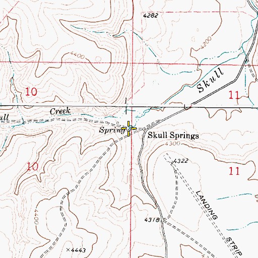 Topographic Map of Skull Spring, OR