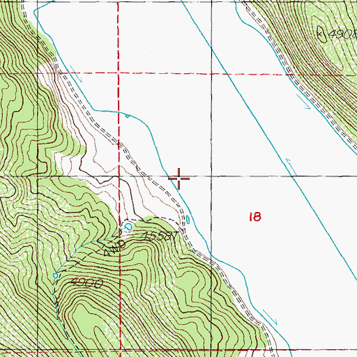 Topographic Map of Meadow Lake Valley, OR