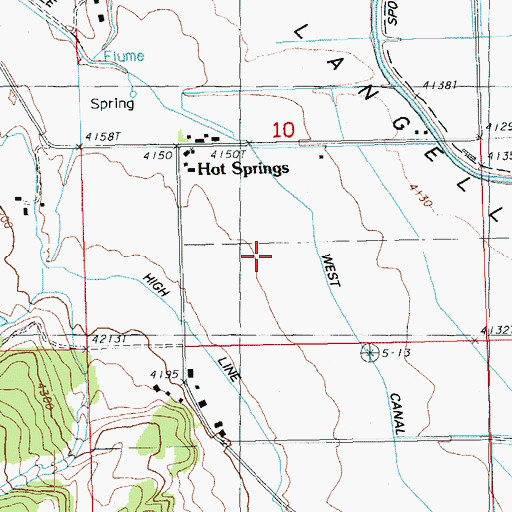Topographic Map of Tule Lake (historical), OR