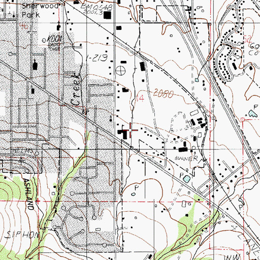 Topographic Map of Ashland Forest Service Facility (historical), OR