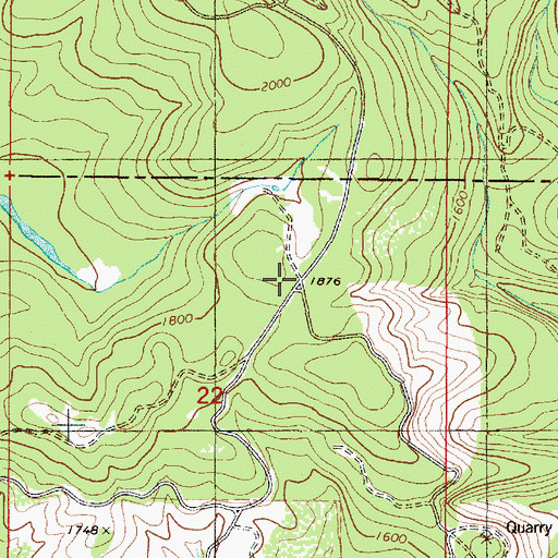 Topographic Map of Coast Creek Shelter, OR