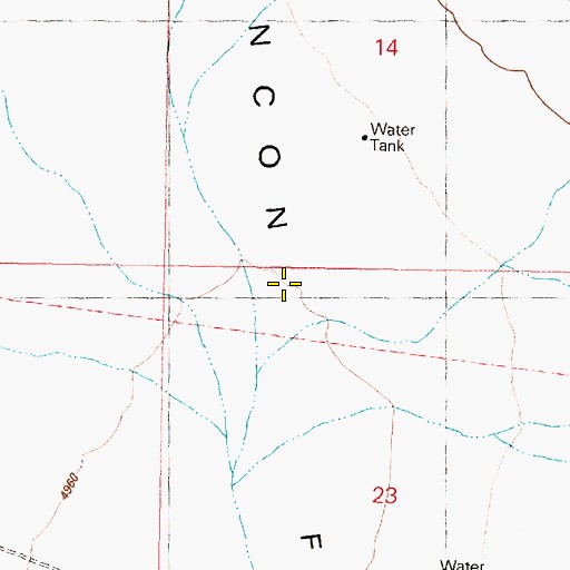 Topographic Map of Rincon Flat, OR