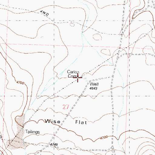 Topographic Map of Carlon Corral, OR