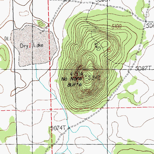 Topographic Map of No Name Butte, OR