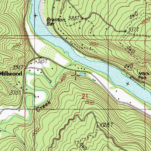 Topographic Map of Rinaldi Reservoir, OR