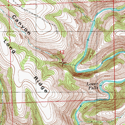 Topographic Map of Bracket Canyon, OR
