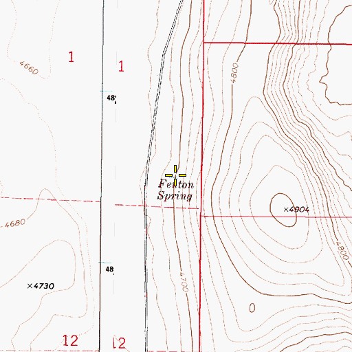 Topographic Map of Fenton Spring, OR