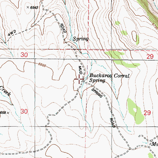 Topographic Map of Buckaroo Corral Spring, OR
