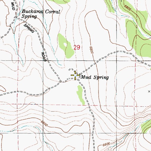 Topographic Map of Mud Spring, OR