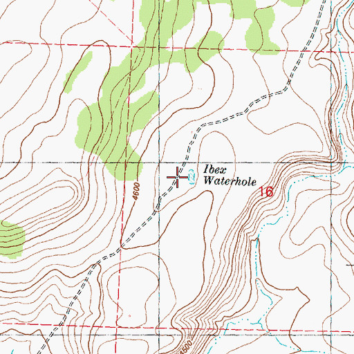 Topographic Map of Ibex Waterhole, OR