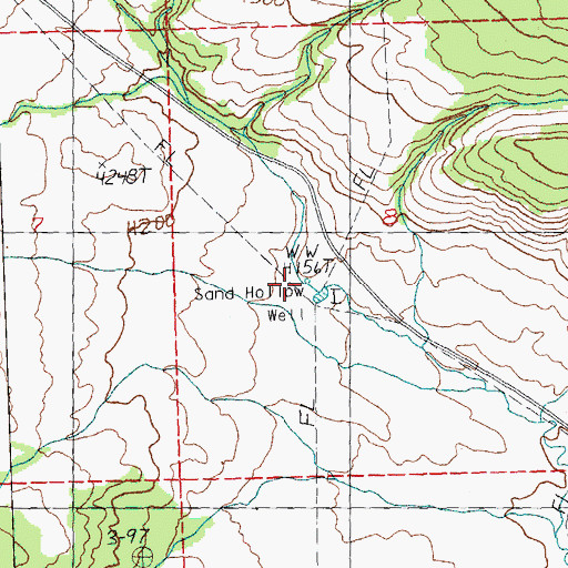 Topographic Map of Sand Hollow Well, OR