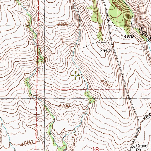 Topographic Map of Jackson Spring, OR