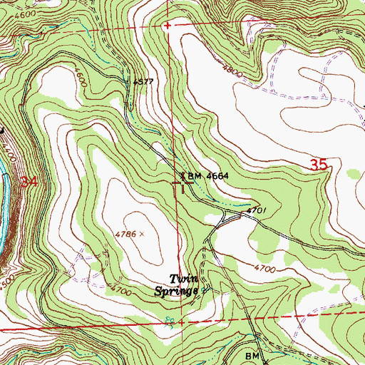 Topographic Map of Pine Reservoir, OR