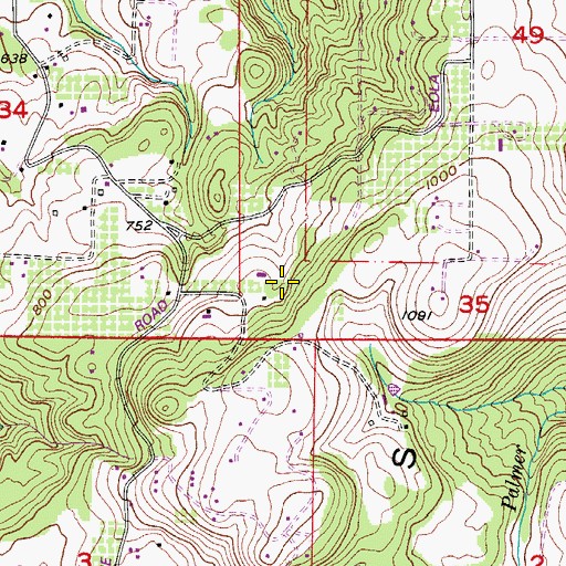 Topographic Map of Larson Spring, OR