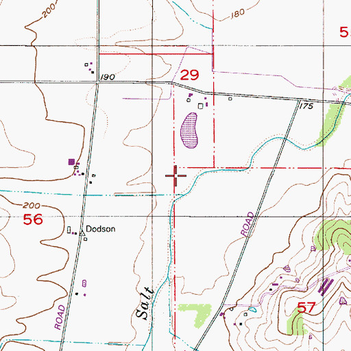 Topographic Map of Fast Reservoir (historical), OR