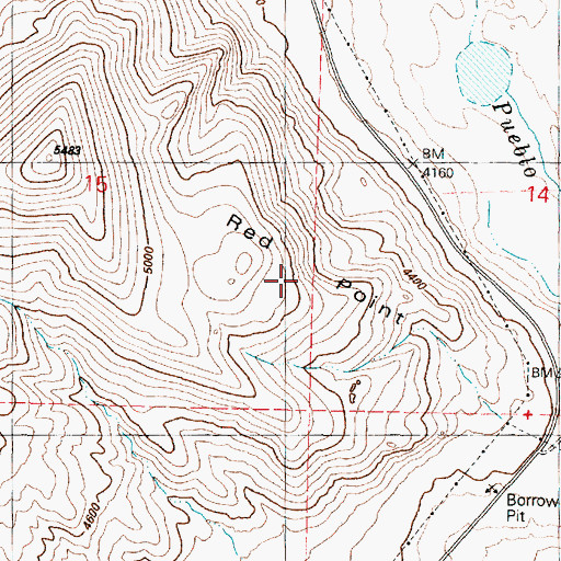 Topographic Map of Red Point, OR