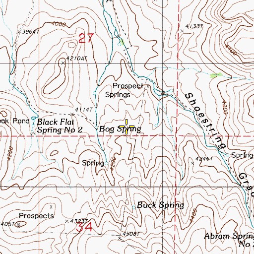 Topographic Map of Buck Flat, OR
