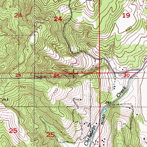 Topographic Map of Larsen Reservoir, OR