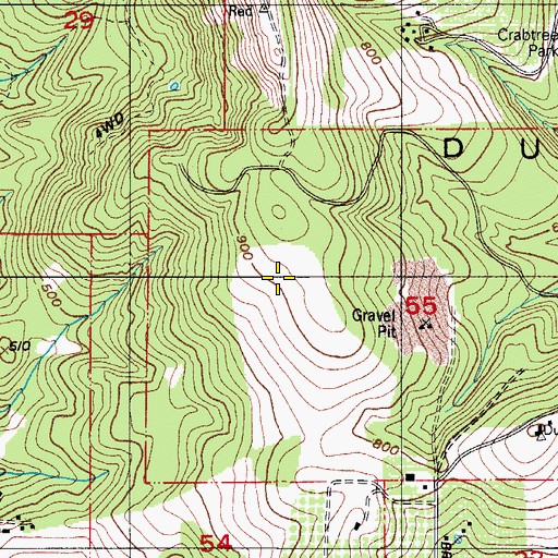 Topographic Map of Big Spring, OR