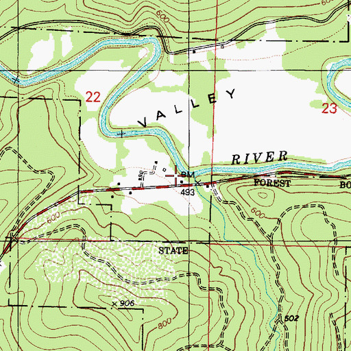 Topographic Map of Sager Creek, OR