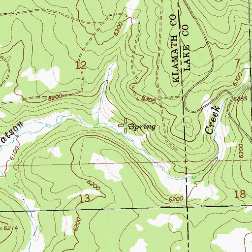 Topographic Map of Watson Spring, OR