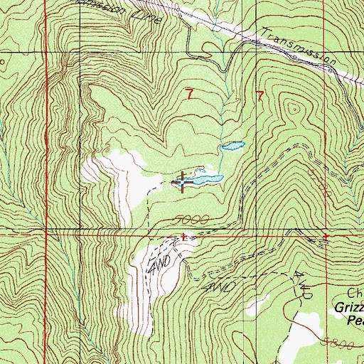 Topographic Map of Wertz Reservoirs, OR