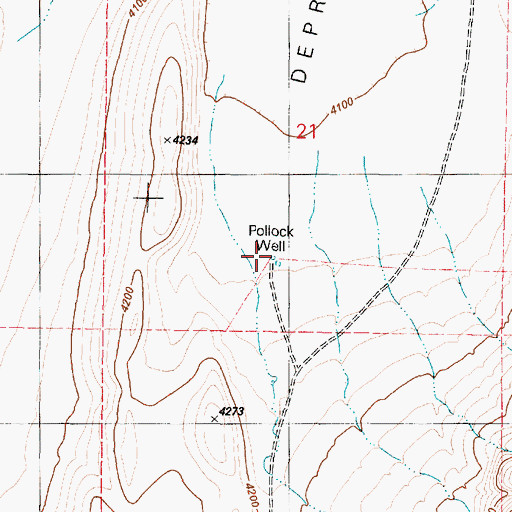 Topographic Map of Pollock Well, OR