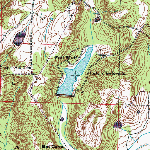 Topographic Map of Lake Chulavista, AL