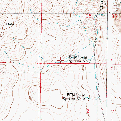 Topographic Map of Wildhorse Spring Number One, OR