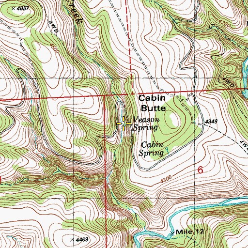 Topographic Map of Veason Spring, OR