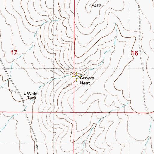Topographic Map of Crows Nest, OR