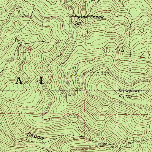 Topographic Map of Deadmans Point, OR