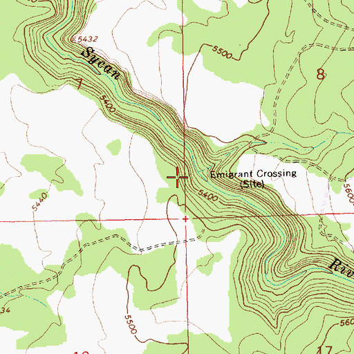 Topographic Map of Emigrant Crossing, OR