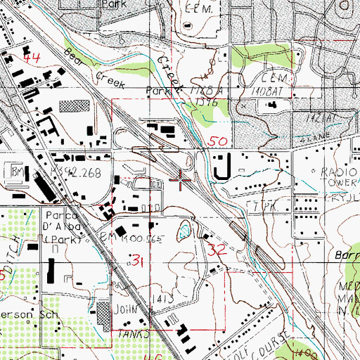 Topographic Map of Larson Creek, OR