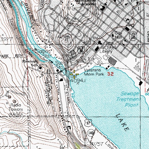 Topographic Map of Link River, OR