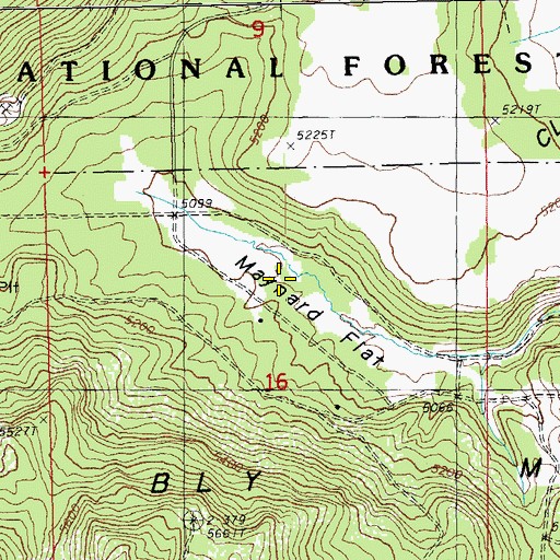 Topographic Map of Maynard Flat, OR