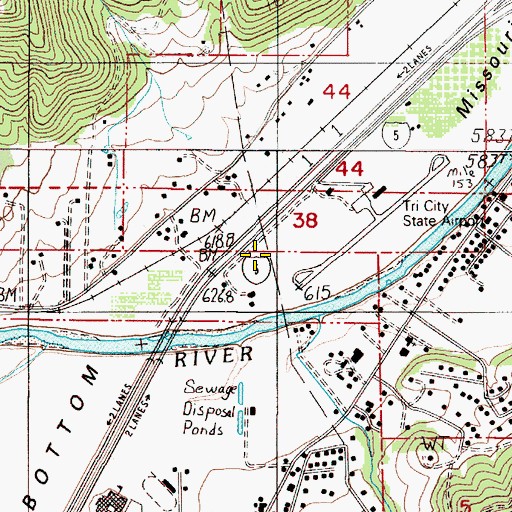 Topographic Map of Missouri Bottom, OR