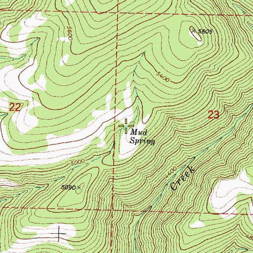 Topographic Map of Mud Spring, OR