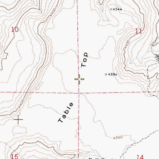 Topographic Map of Table Top, OR