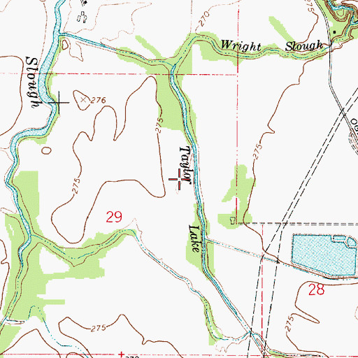 Topographic Map of Taylor Lake, OR