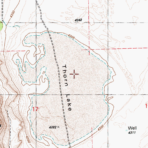 Topographic Map of Thorn Lake, OR