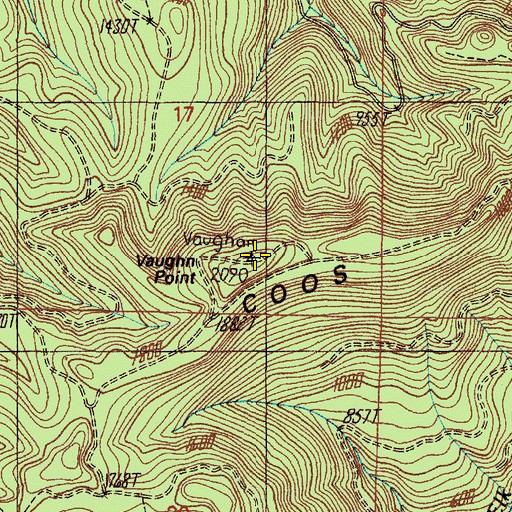 Topographic Map of Vaughn Point, OR